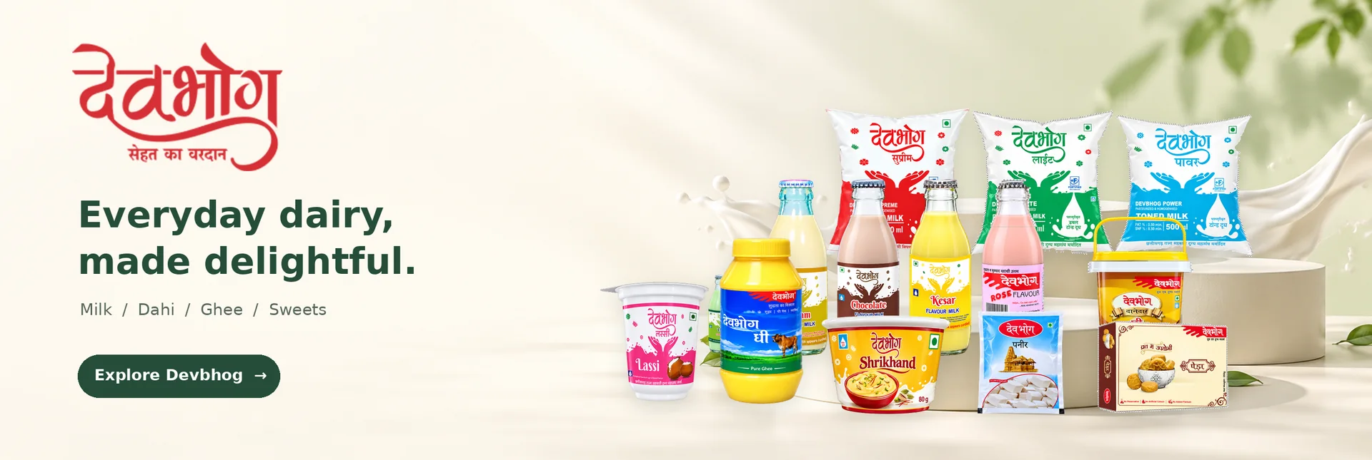 Devbhog — Everyday dairy, made delightful. Milk, dahi, ghee, sweets.